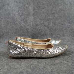 Old Navy Shoes Kids 13 Ballet Flats Slip On Glitter Girls Youth Metallic Gray